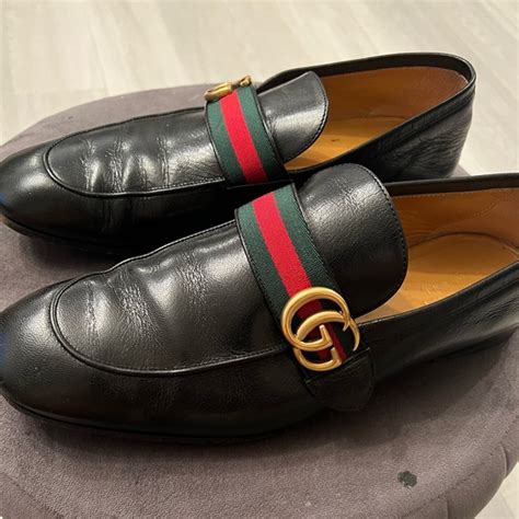 gucci gg webbed trim loafers|Gucci g-locking loafers.